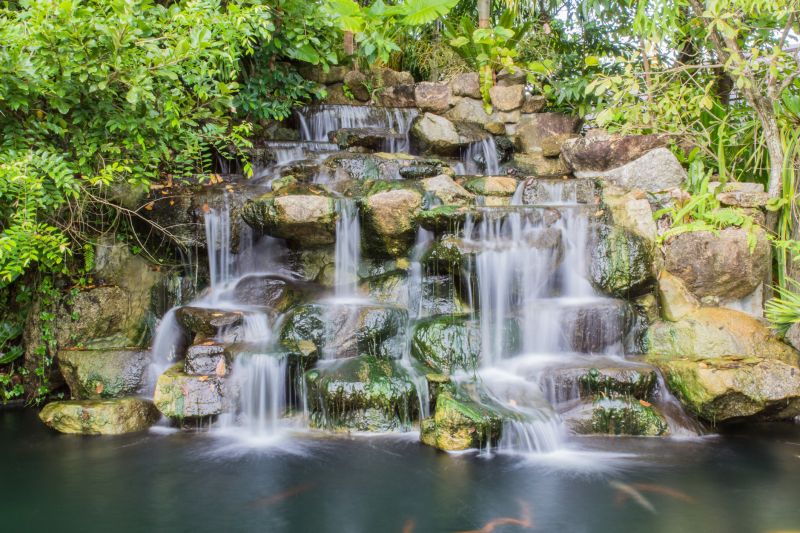 Pond Waterfall Installation detail