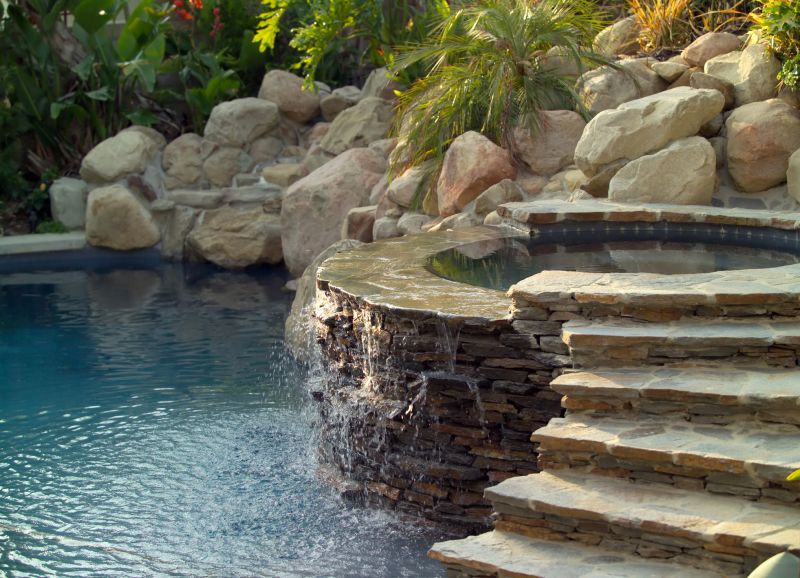 River Stone Installation