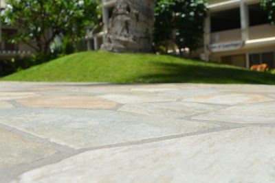 River Stone Installation