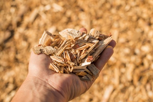 Wood Chips Spreading in Eau Claire