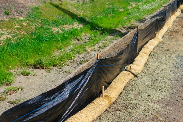 Straw Wattle Installation in Eau Claire