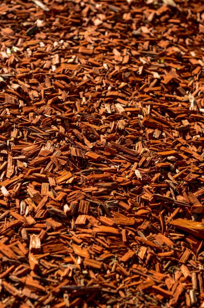 Cedar Mulch Spreading in Eau Claire